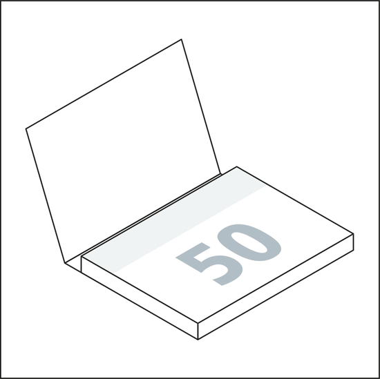 Haftnotizblock Cover Karton Format mittel Karton-Umschlag
