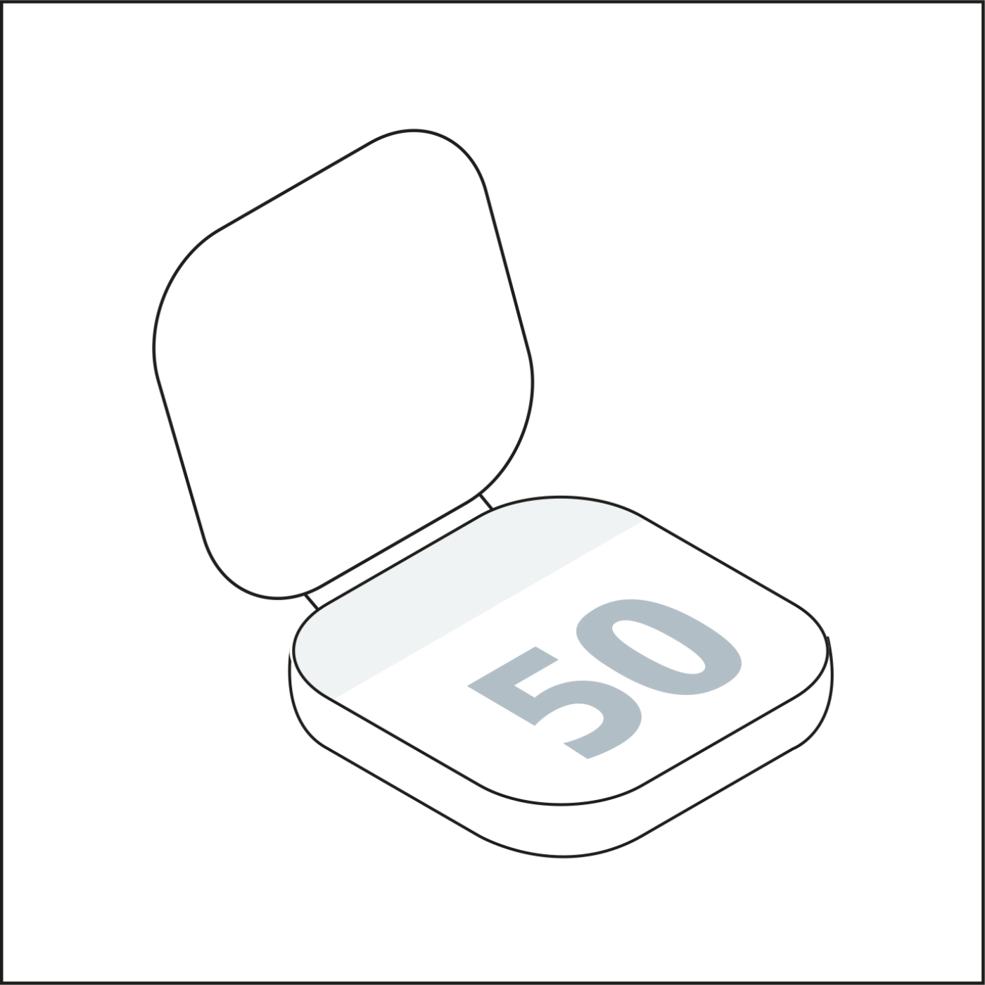 Haftnotizblock Cover Karton Round Ecken abgerundet Karton-Umschlag