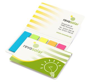 Haftmarker-Set Memo-Card RECYCLING Naturkarton-Umschlag