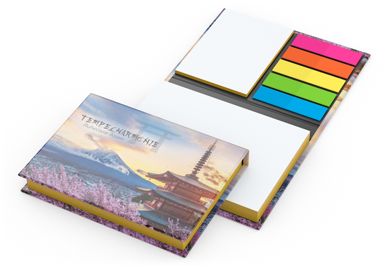 Haftnotiz-Set Wien Bookcover White Bestseller, 100/25 Blatt, Farbschnitt