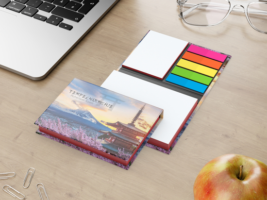 Haftnotiz-Set Wien Bookcover White Bestseller, 100/25 Blatt, Farbschnitt