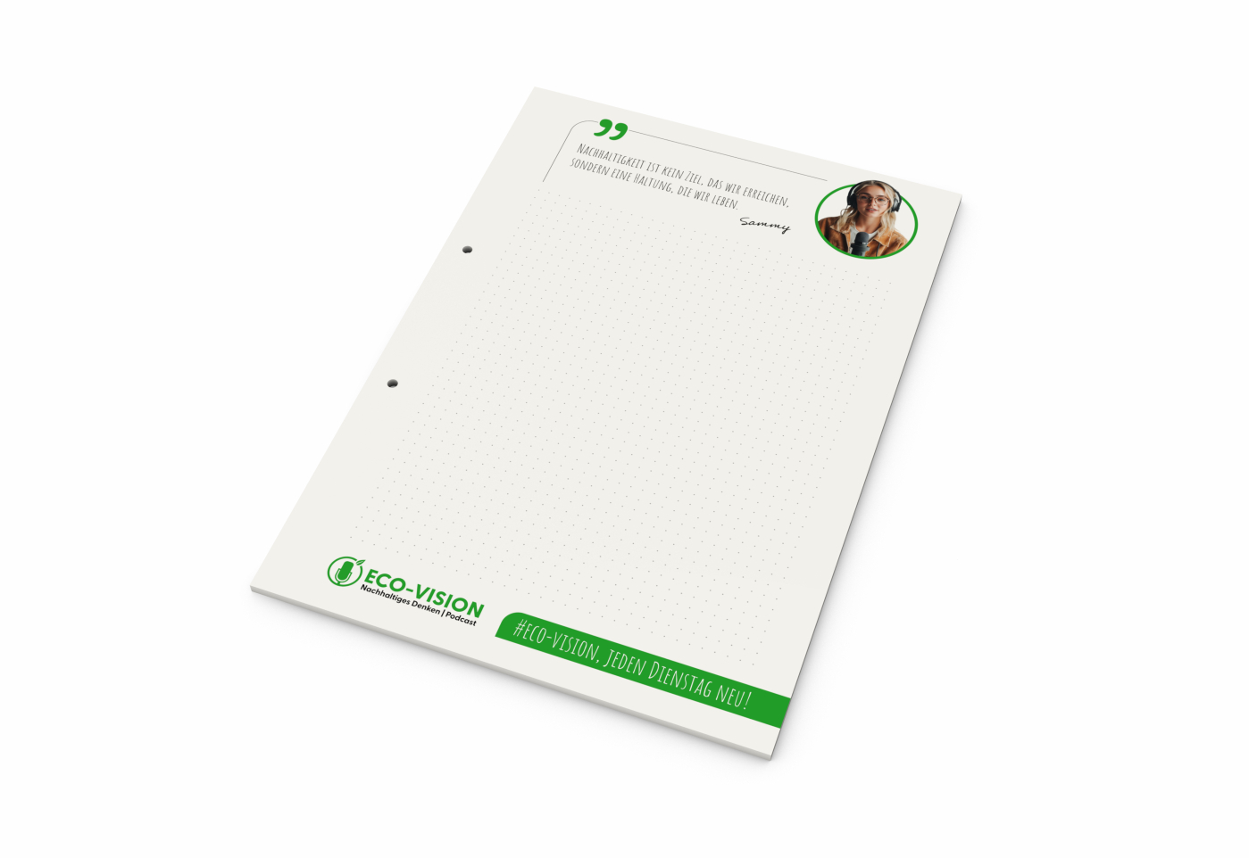 Schreibblock RECYCLING Seiten individuell gestaltbar