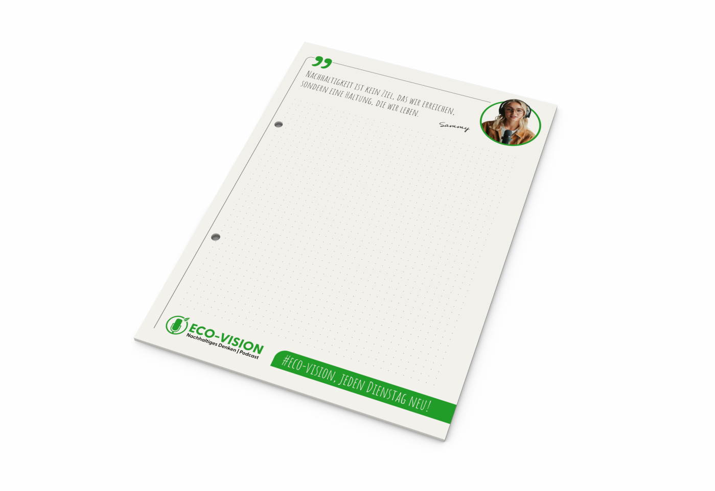 Schreibblock RECYCLING Seiten individuell gestaltbar