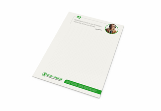 Schreibblock RECYCLING Seiten individuell gestaltbar, Papierformat/Abheftlochung DIN A4 / ohne, Blattanzahl 25