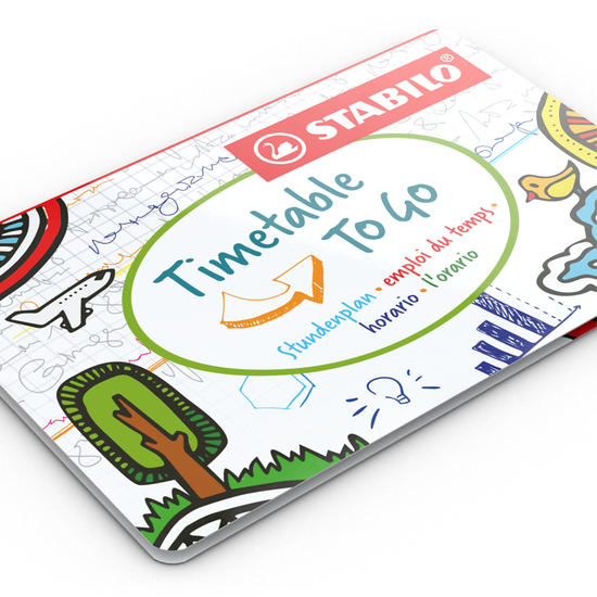 Faltplan Concept-Card Small RECYCLING 85 × 55 mm Naturkarton-Umschlag