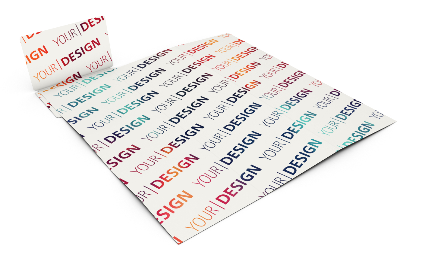 Faltplan Concept-Card Small RECYCLING 85 × 55 mm Naturkarton-Umschlag