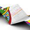 Faltplan Concept-Card Small RECYCLING 85 × 55 mm Naturkarton-Umschlag