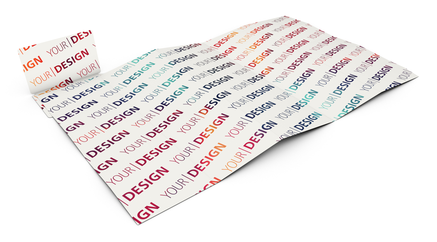 Faltplan Concept-Card Small RECYCLING 85 × 55 mm Naturkarton-Umschlag
