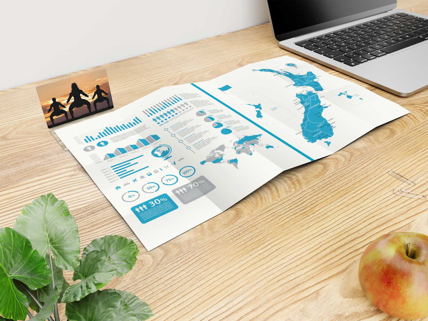 Faltplan Concept-Card Small RECYCLING 85 × 55 mm Naturkarton-Umschlag