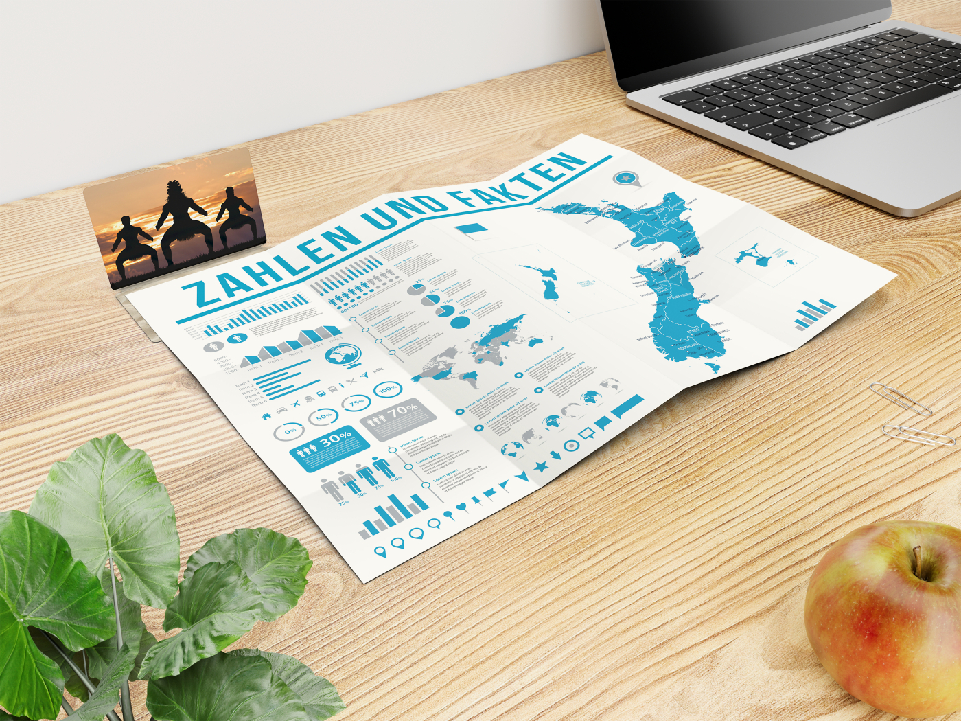 Faltplan Concept-Card Small RECYCLING 85 × 55 mm Naturkarton-Umschlag