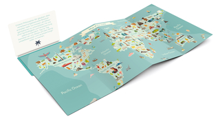 Faltplan Concept-Card Large RECYCLING 100 × 72 mm Naturkarton-Umschlag