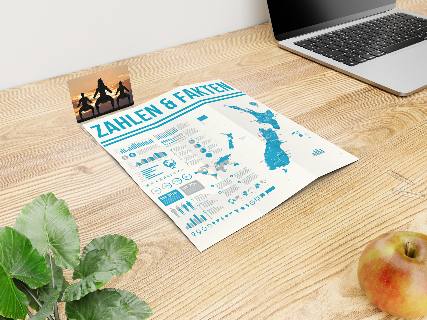 Faltplan Concept-Card Large RECYCLING 100 × 72 mm Naturkarton-Umschlag