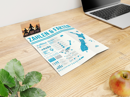 Faltplan Concept-Card Large RECYCLING 100 × 72 mm Naturkarton-Umschlag