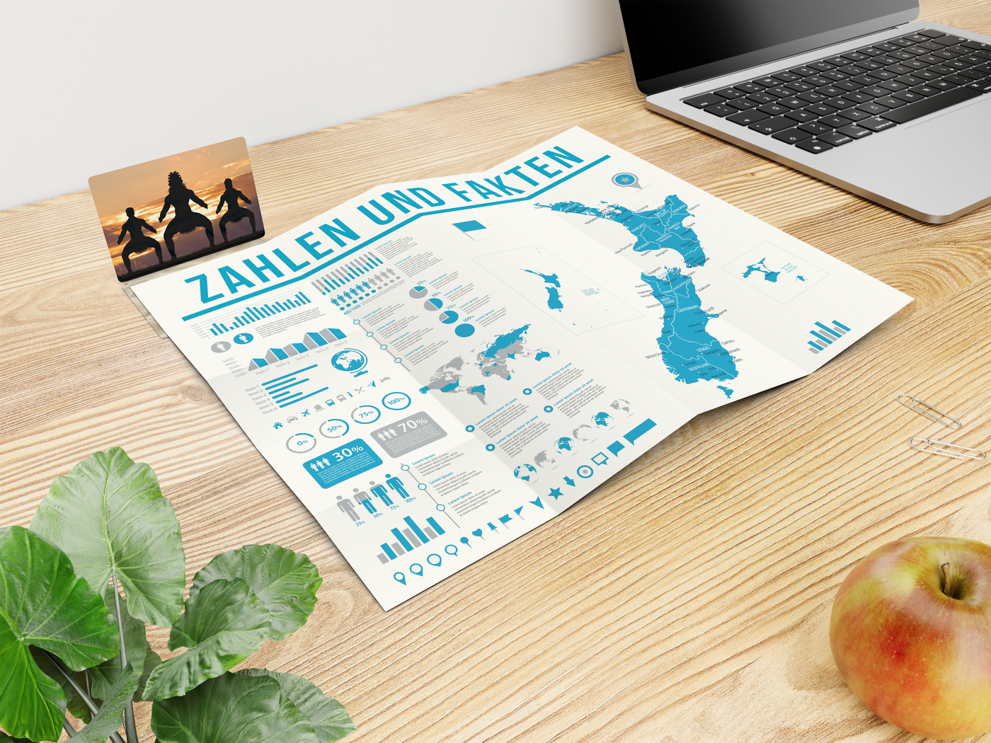 Faltplan Concept-Card Large RECYCLING 100 × 72 mm Naturkarton-Umschlag