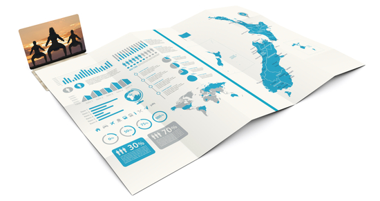 Faltplan Concept-Card Large RECYCLING 100 × 72 mm Naturkarton-Umschlag