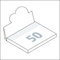Haftnotizblock Cover Pop-Up Aufsteller formgestanzt Karton-Umschlag