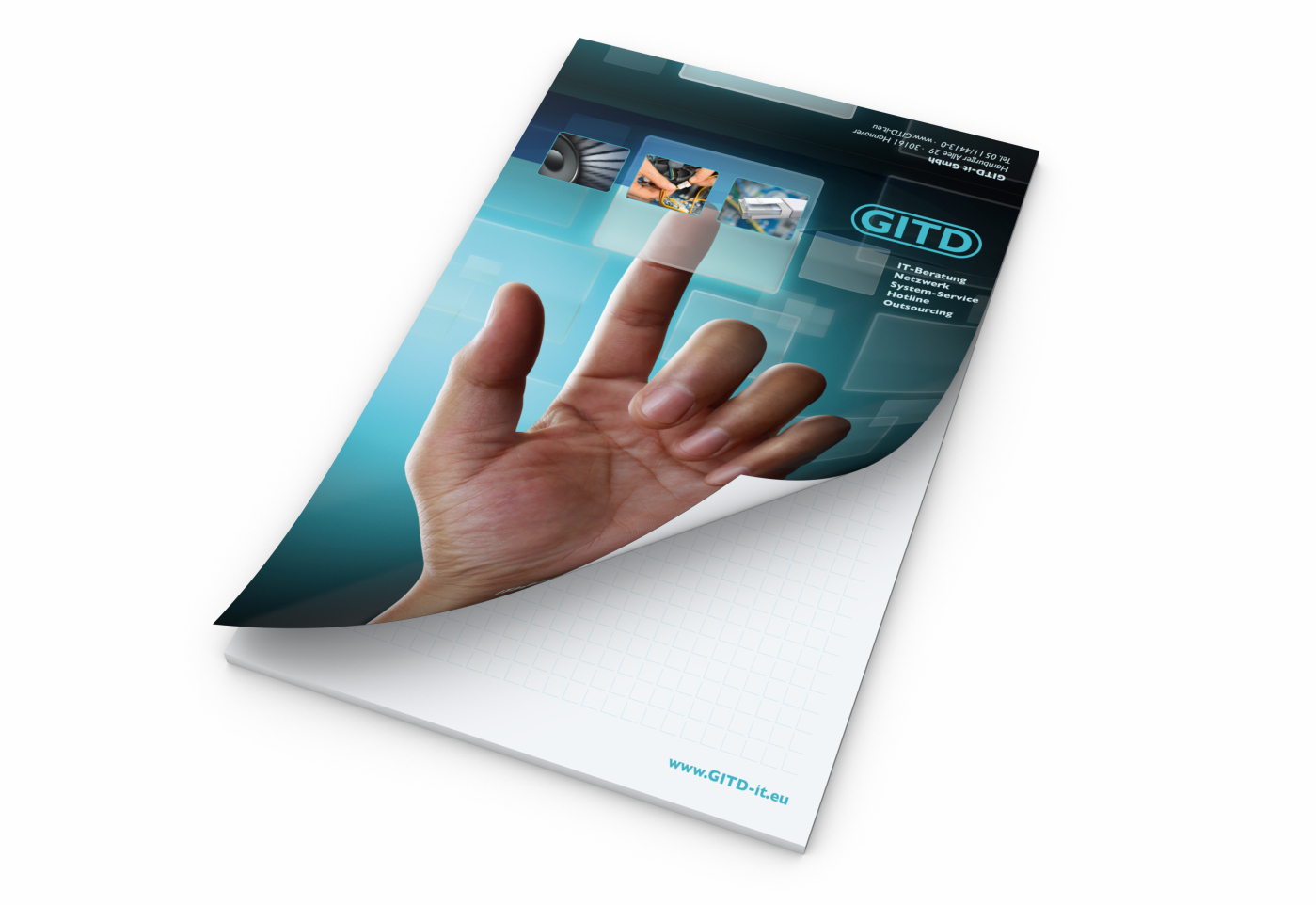 Schreibblock Cover Seiten/Deckblatt individuell gestaltbar