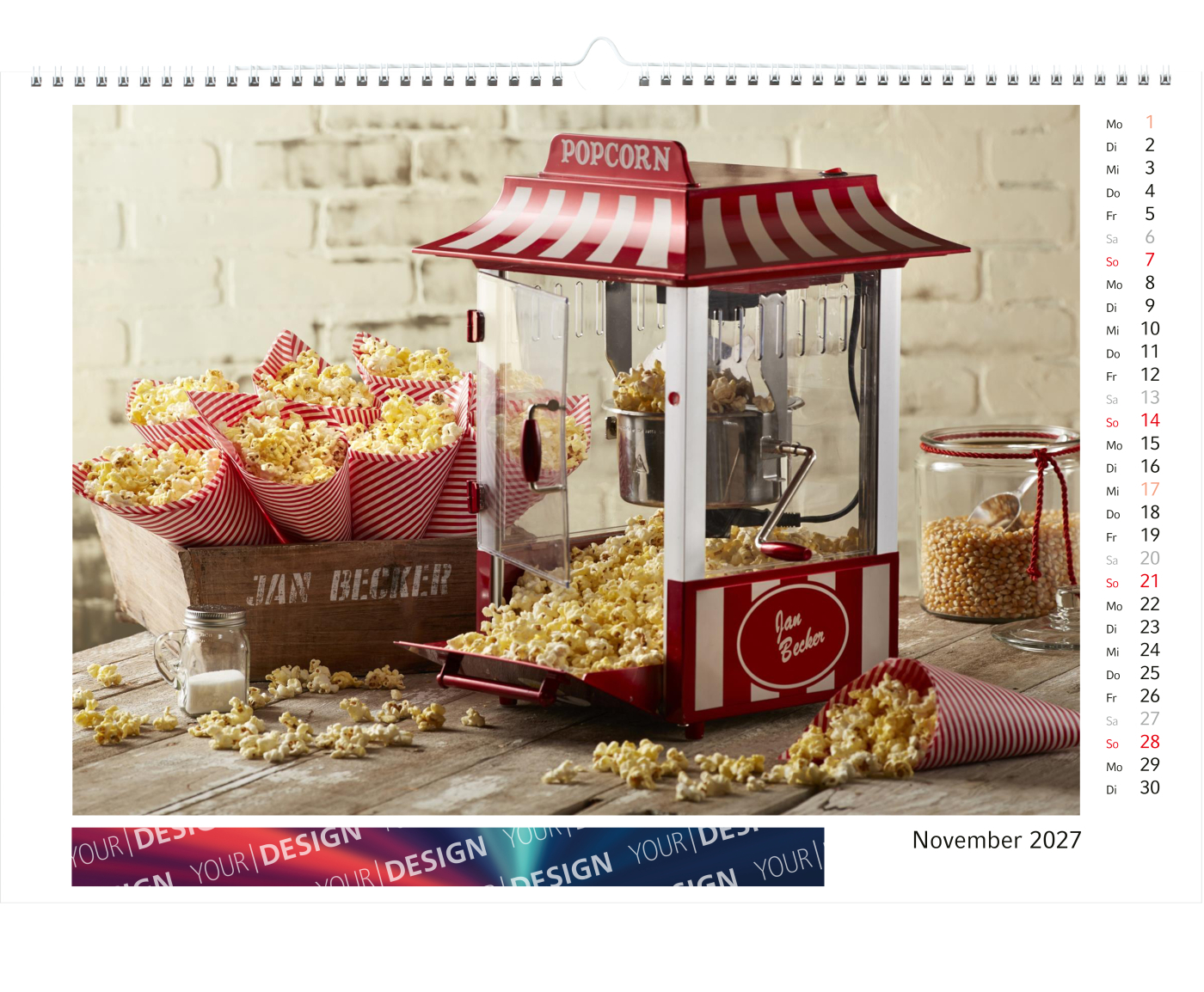 Personalisierter Bildkalender MagicPix Panorama Wandkalender groß