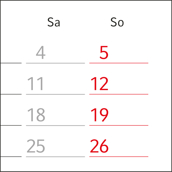 Personalisierter Bildkalender MagicPix Table Hoch Tischkalender hoch