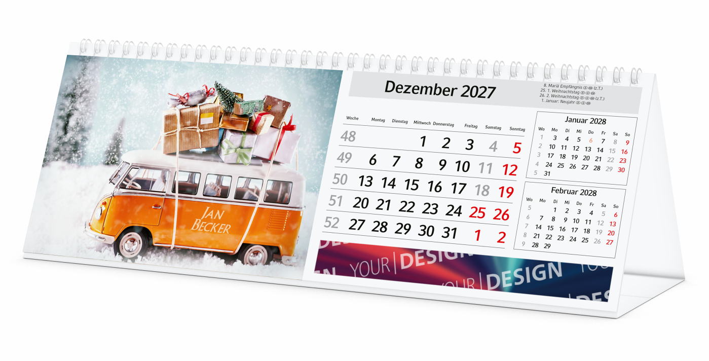 Personalisierter Bildkalender MagicPix Table Quer Tischkalender quer