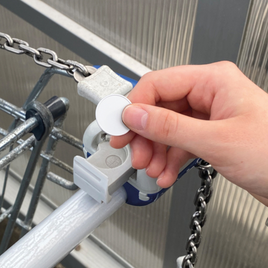 Chiphalter mit 1€-Chip "Haus"