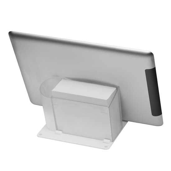 Smartphone-/Tabletständer mit Zettelbox und Köcher