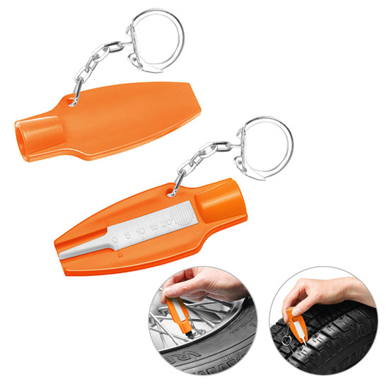 Reifenprofiltiefenmesser mit Ventilkappendreher