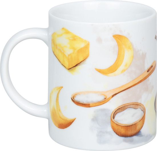 KÖNITZ Porzellan Becher / Tasse Weihnachtsbäckerei Vanillekipferl