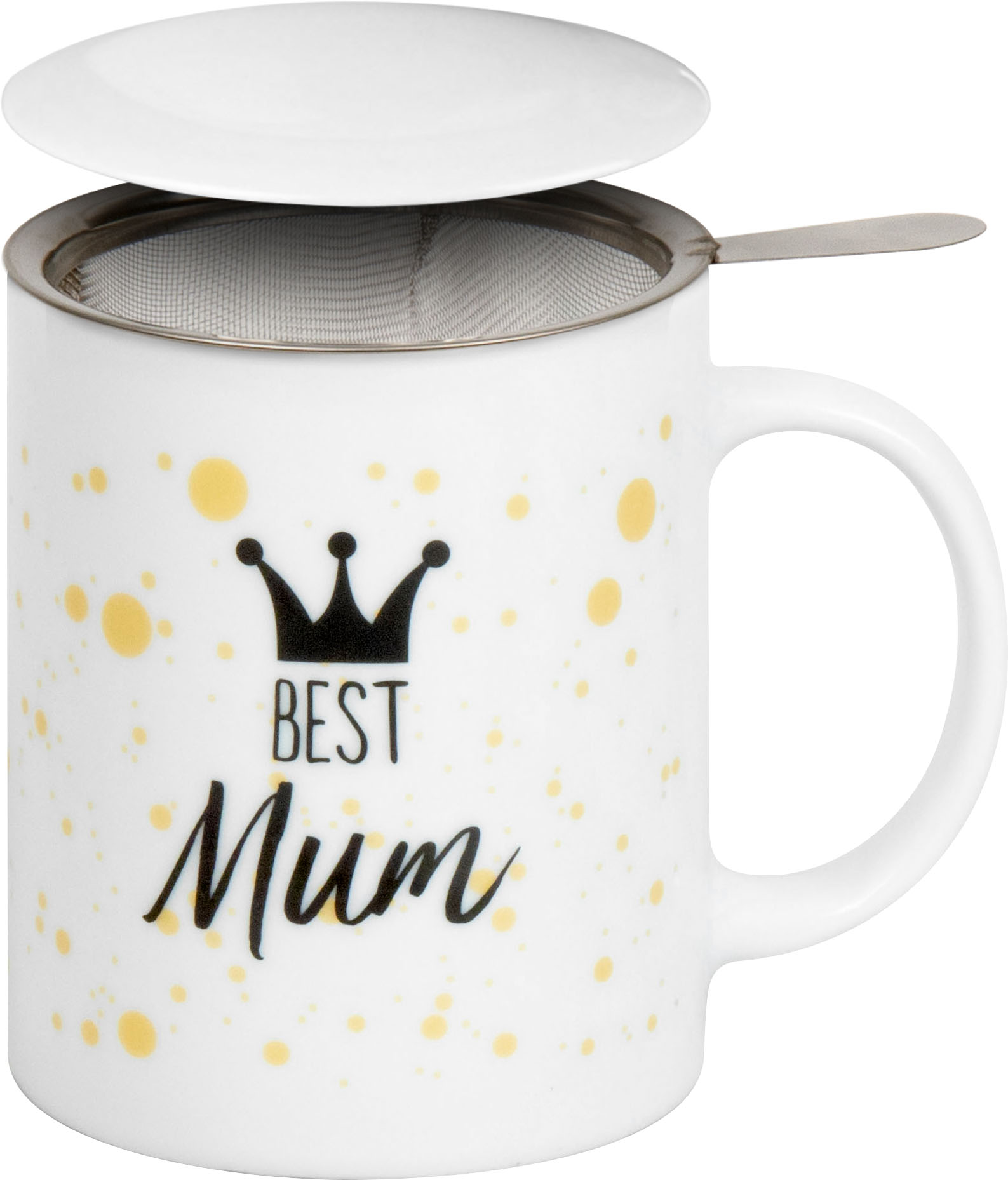 KÖNITZ Porzellan Becher / Tasse KC2 mit Sieb und Deckel