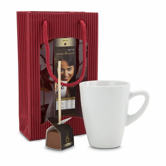 Eine nette Aufmerksamkeit für alle, die Heiße Schokolade lieben: Einfach den Schokostick in der Tasse mit kochend heißer Milch auflösen.