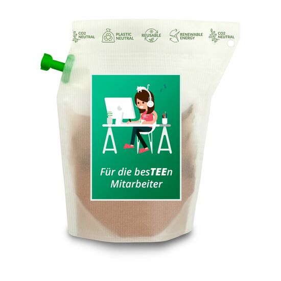 Wiederverwendbarer Werbe-Tee Beutel - kein Instant-Produkt! Beeren-Früchtetee, ergibt ca. 400 ml