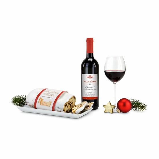 Geschenkset / Präsenteset: Rotwein & Stollen 2K1290