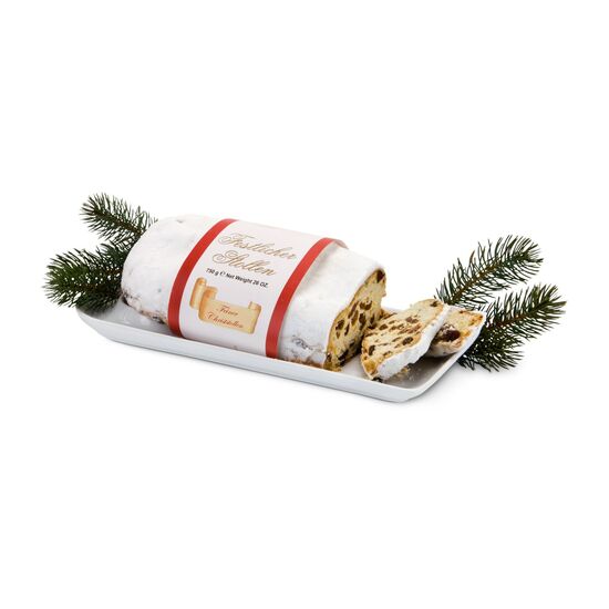 Ein harmonischer, französischer Cabernet Sauvignon & ein leckerer Christstollen (750 g) mit festlicher Banderole. Schwarzer Geschenkkarton.