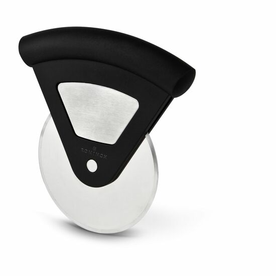 Der ROMINOX® Pizzaschneider LUIGI, Tomatensoße (160 ml) und ein leckeres Pizzagewürz (ca. 40 g) in einem dekorativen Karton.