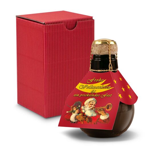0,125 l hochwertiger Sekt brut in origineller Flasche, Alkohol 12% Vol. - Inklusive Geschenkkarton