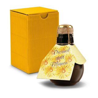 Origineller Sekt Diesmal statt Blumen - Karton Gelb, 125 ml 2K1358a1