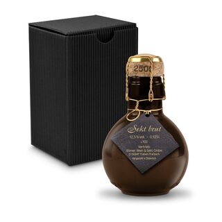 Origineller Sekt schwarzer Anhänger - Karton Schwarz, 125 ml 2K1358c2