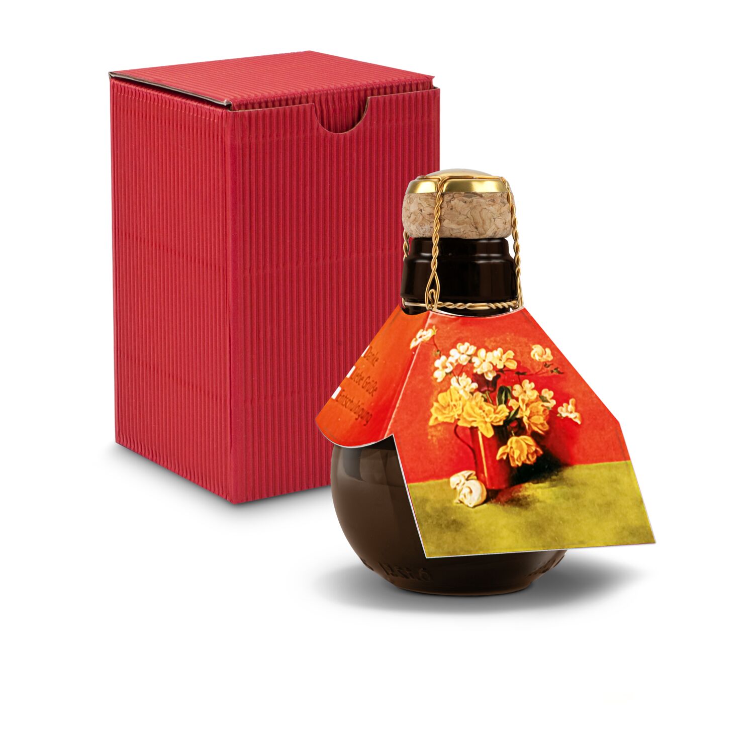 Origineller Sekt Blumengesteck - Karton Rot, 125 ml 2K1358d4