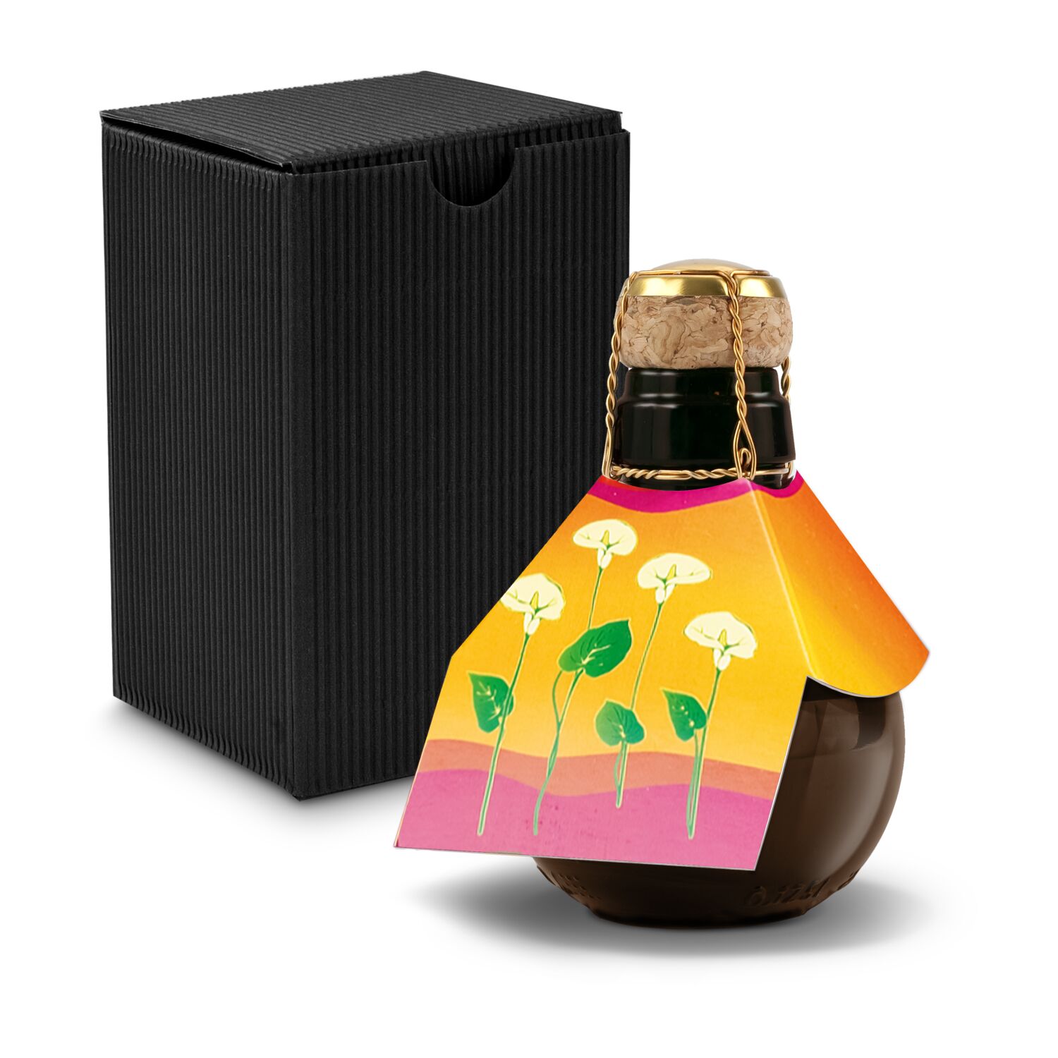 Origineller Sekt Calla - Karton Schwarz, 125 ml 2K1358e2