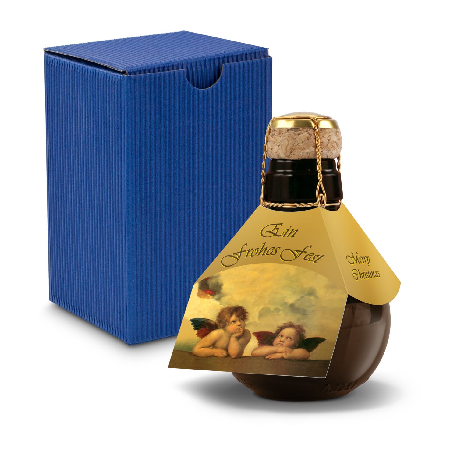 Origineller Sekt Raffael - Karton Blau, 125 ml 2K1358g3