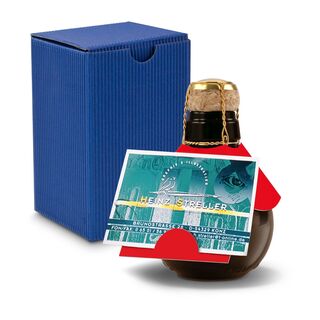 Origineller Sekt Visitenkarteneinschub - Karton Blau, 125 ml 2K1358h3