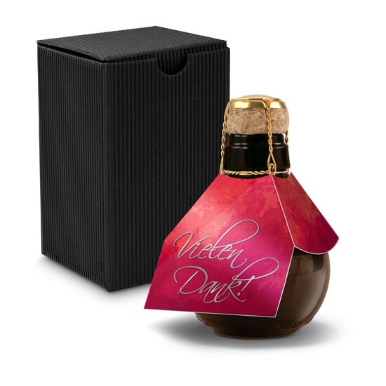 Origineller Sekt Vielen Dank - Karton Schwarz, 125 ml 2K1358j2