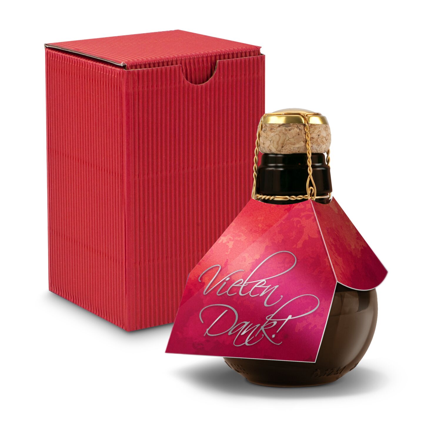 Origineller Sekt Vielen Dank - Karton Rot, 125 ml 2K1358j4