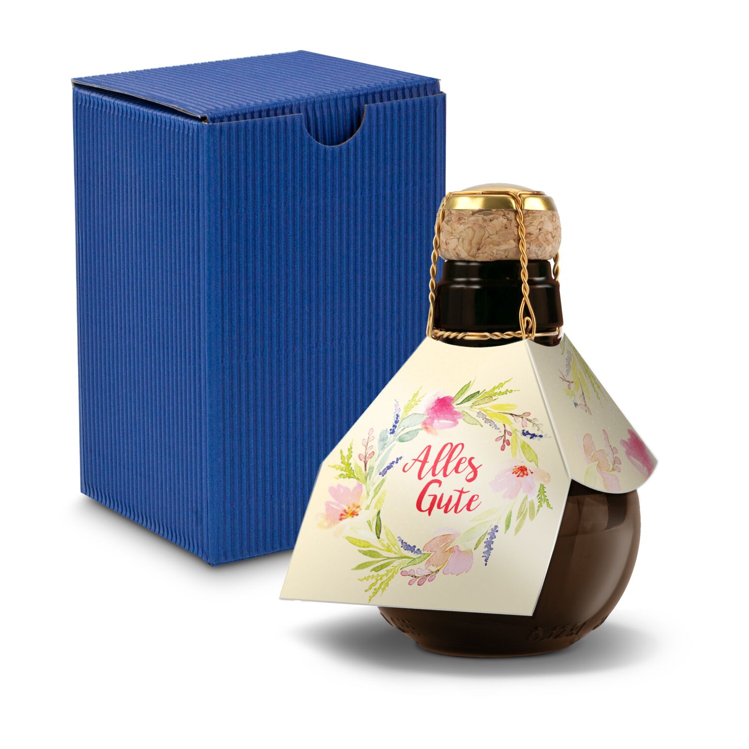 Origineller Sekt Alles Gute - Karton Blau, 125 ml 2K1358k3