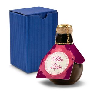Origineller Sekt Alles Liebe - Karton Blau, 125 ml 2K1358q3