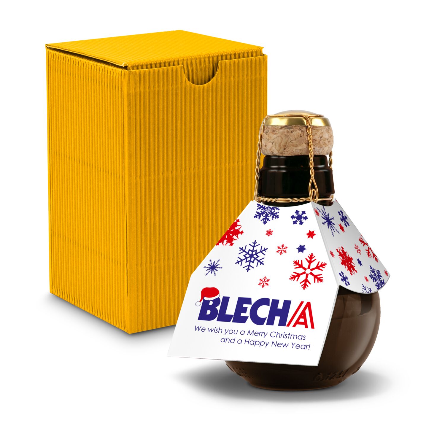 0,125 l hochwertiger Sekt brut in origineller Flasche mit individuellem Design, Alkohol 12% Vol., Inklusive Geschenkkarton