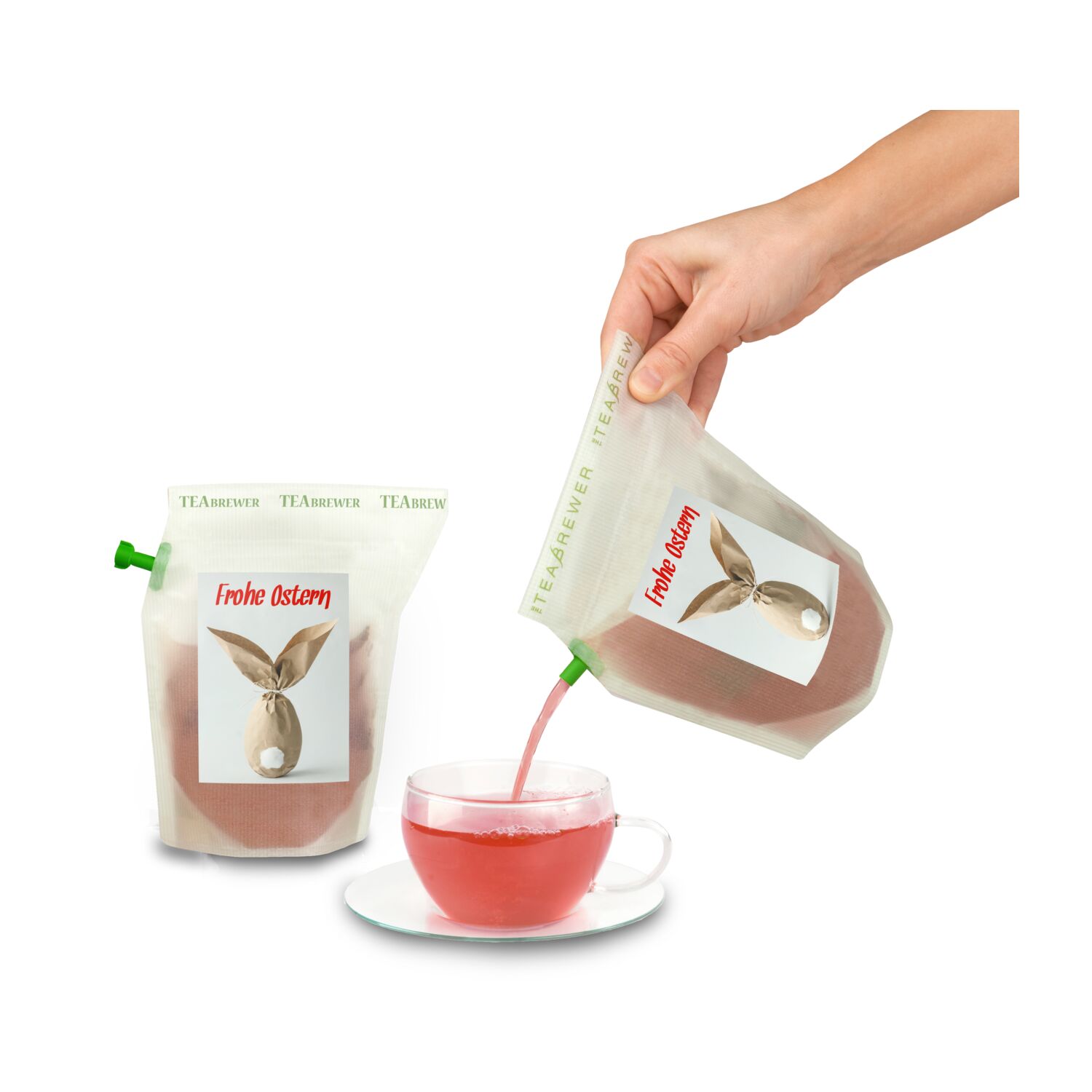 Verschenken Sie Fröhlichkeit & Genuss zu Ostern mit diesem wiederverwendbaren Brühbeutel. Heißes Wasser eingießen, ziehen lassen & genießen.