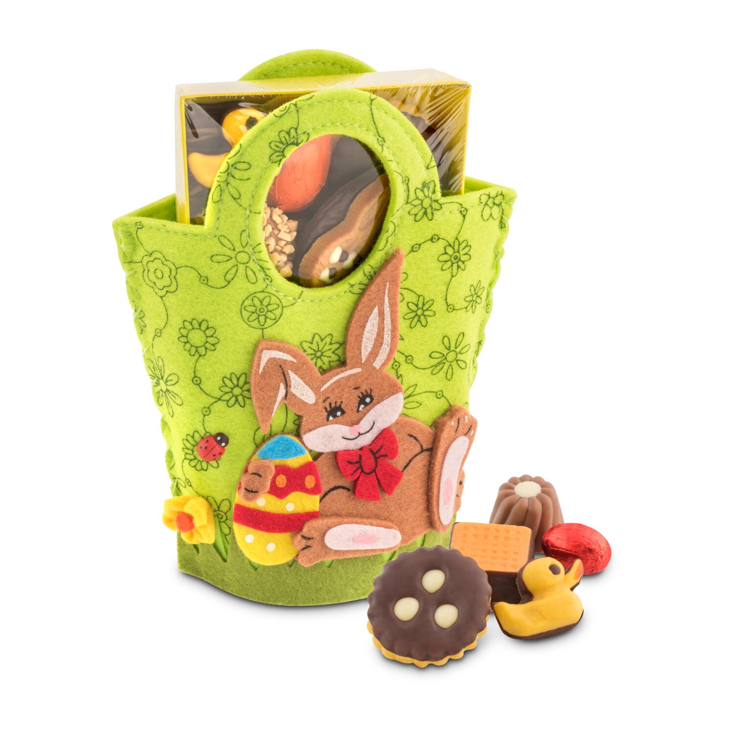 Geschenkartikel / Präsentartikel: Filztasche Hase, Ostergebäckmischung 200 g 2K1630