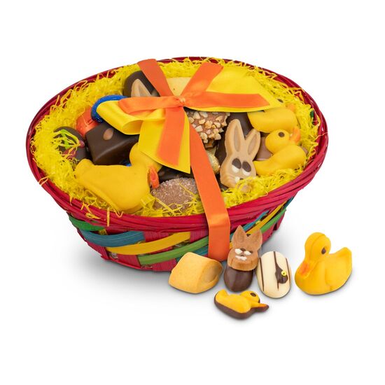 Geschenkartikel: Großer Osterkorb mit Confiseriespezialitäten, 600 g 2K1633