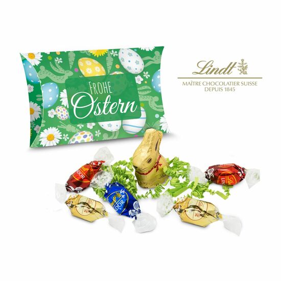 Geschenkartikel / Präsentartikel: Lindt Ostertasche, auch in individueller Kissenverpackung 2K1661